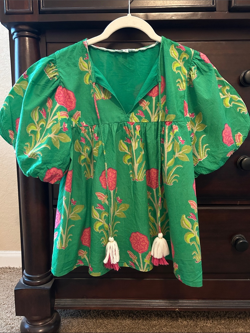 THML floral puff sleeve top